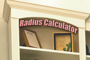 Radius Calculator (aka How to Cut a Curve in Wood)