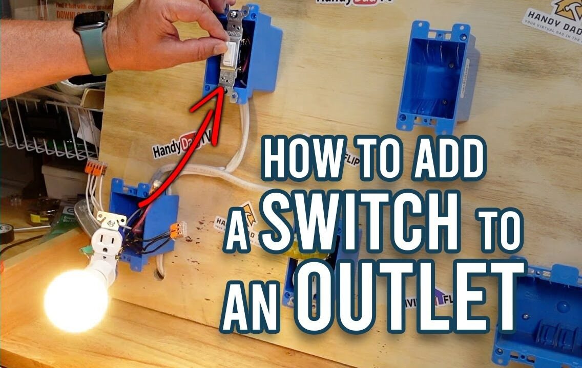 How to Add a Switch to an Outlet – HandyDadTV